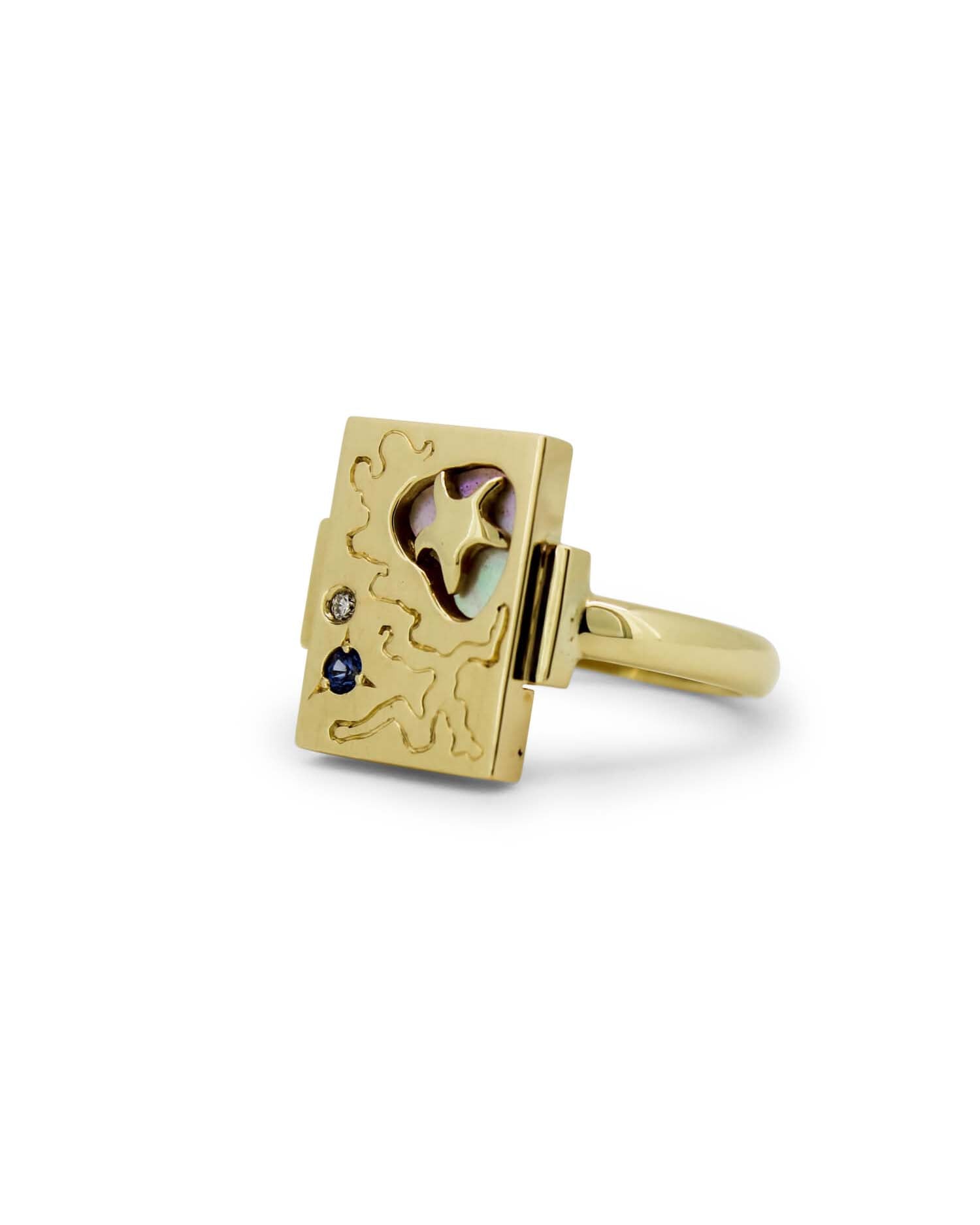 Gold Collage Ring