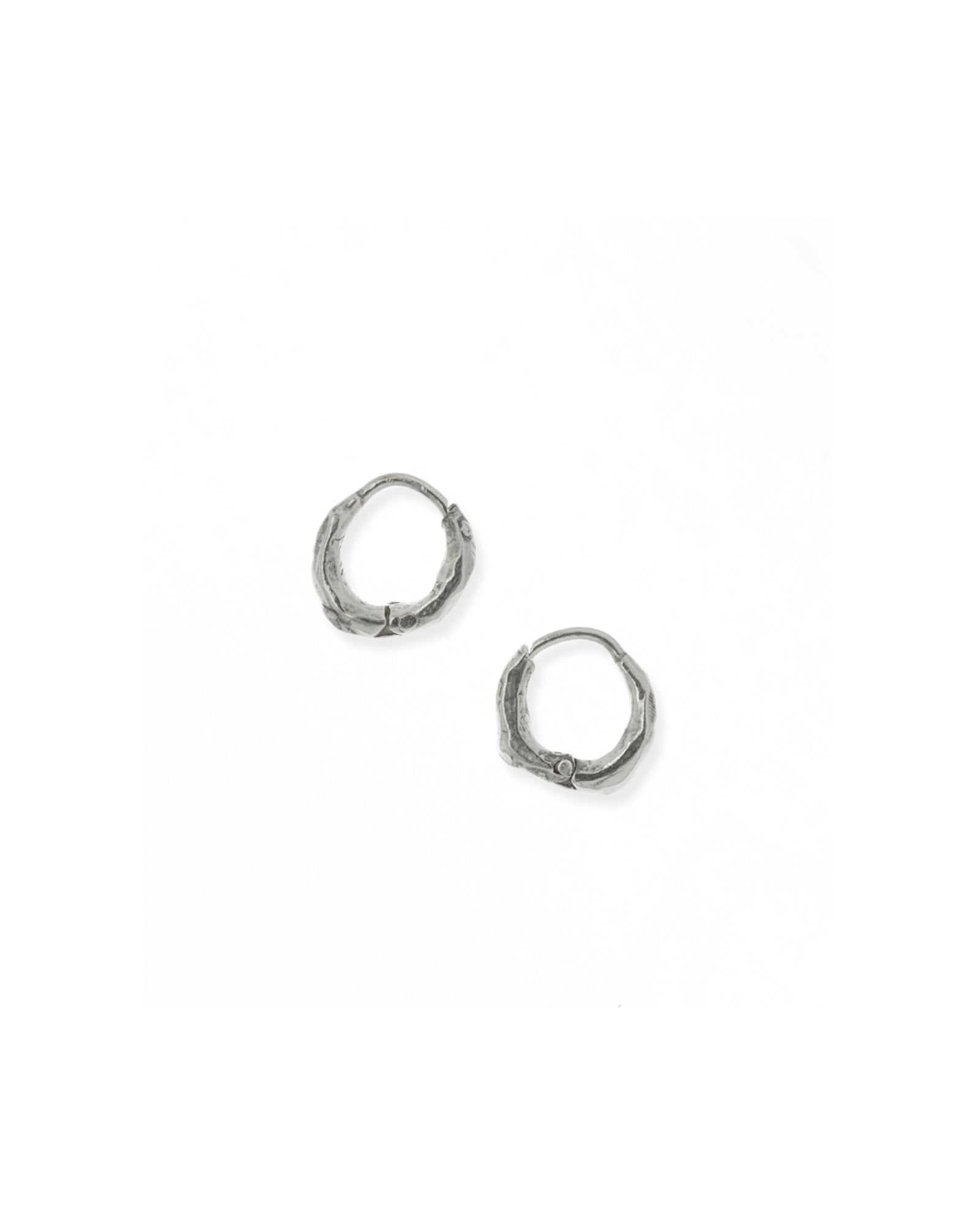Silver Organic Hoops Micro