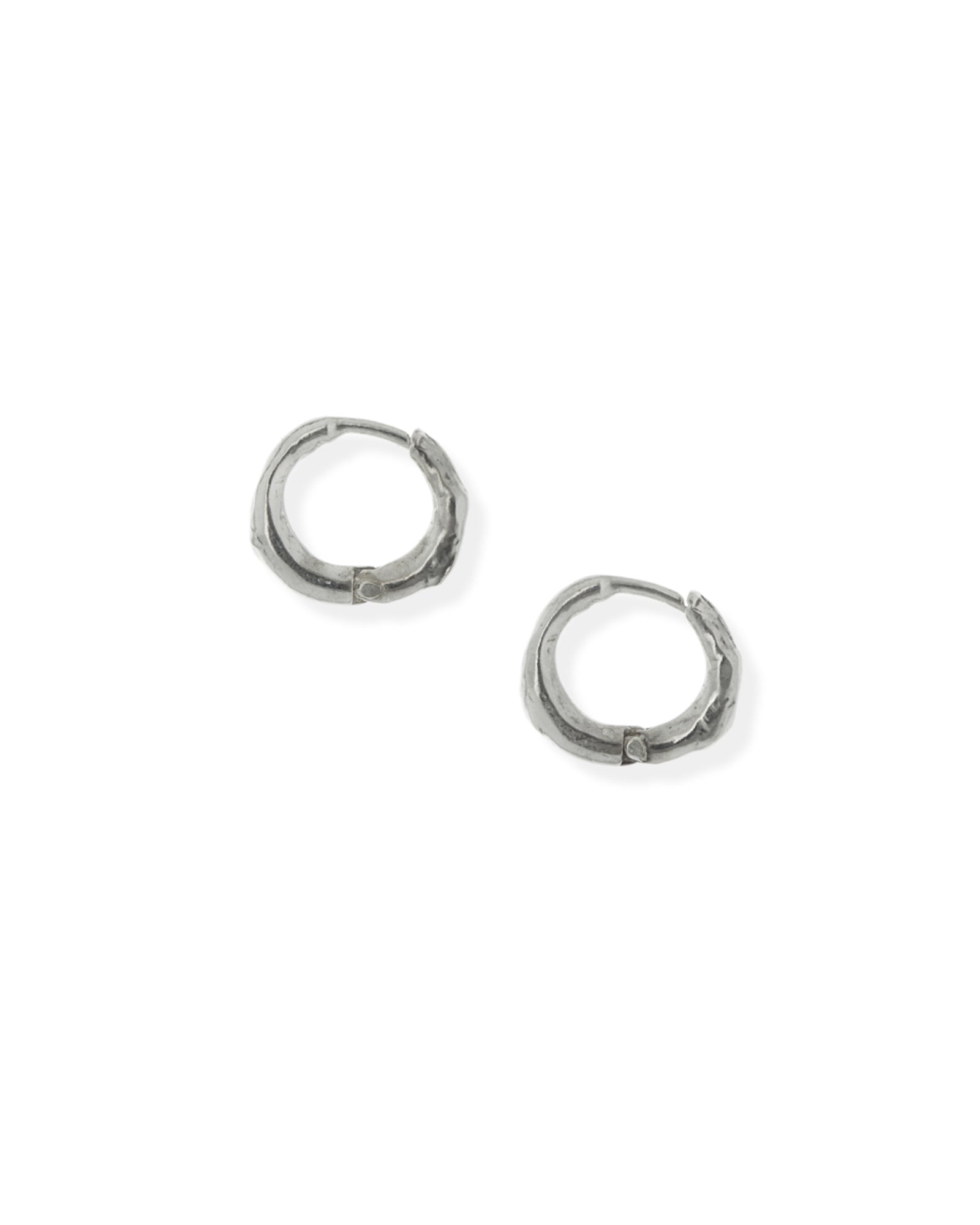 Silver Organic Hoops Small