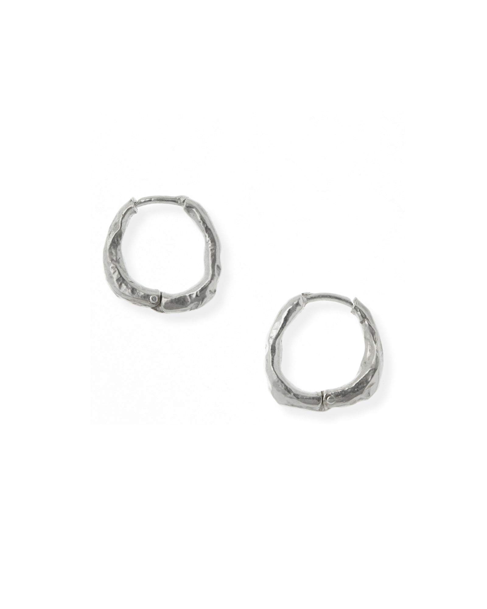 Silver Organic Hoops Large
