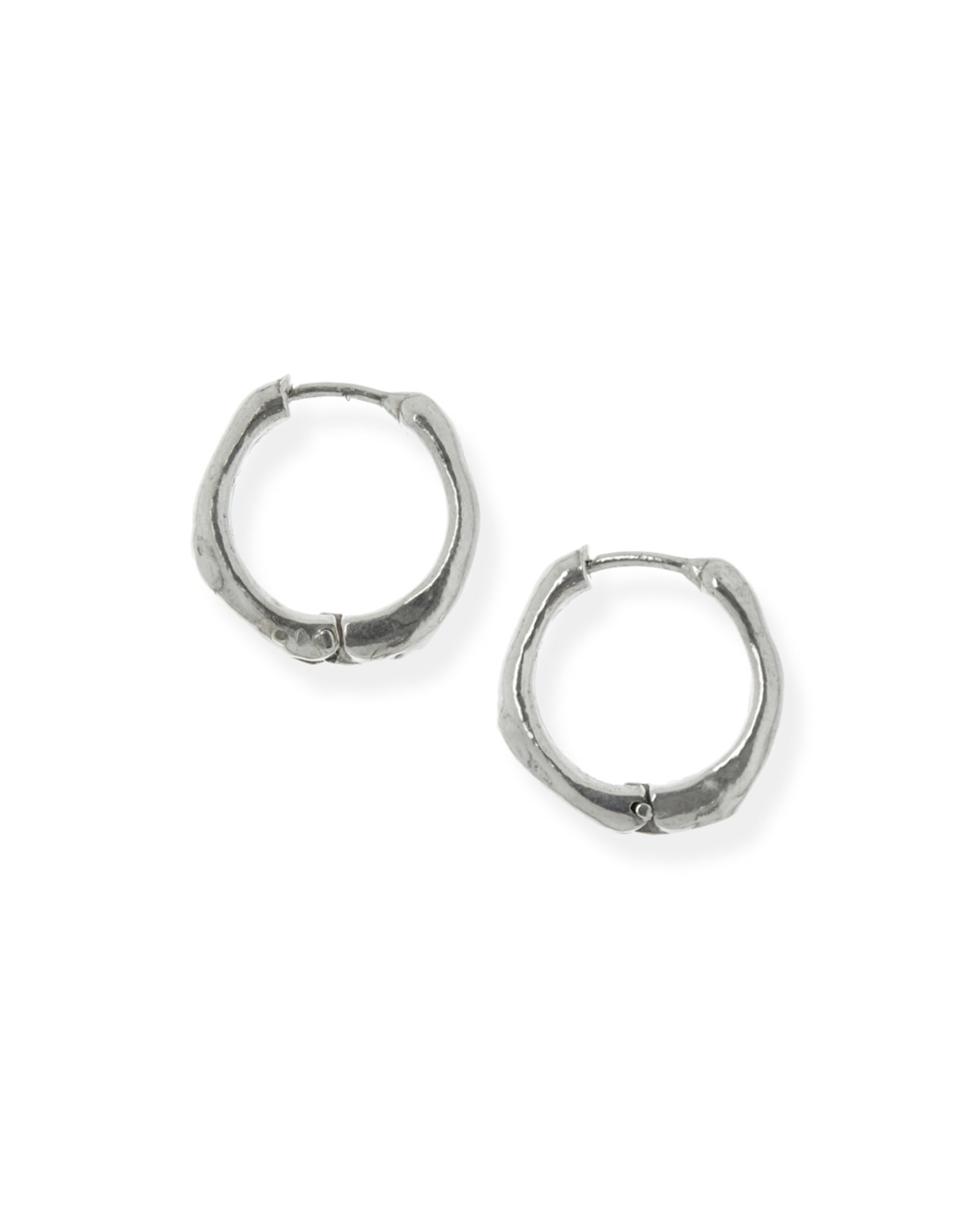 Silver Organic Hoops Extra Large