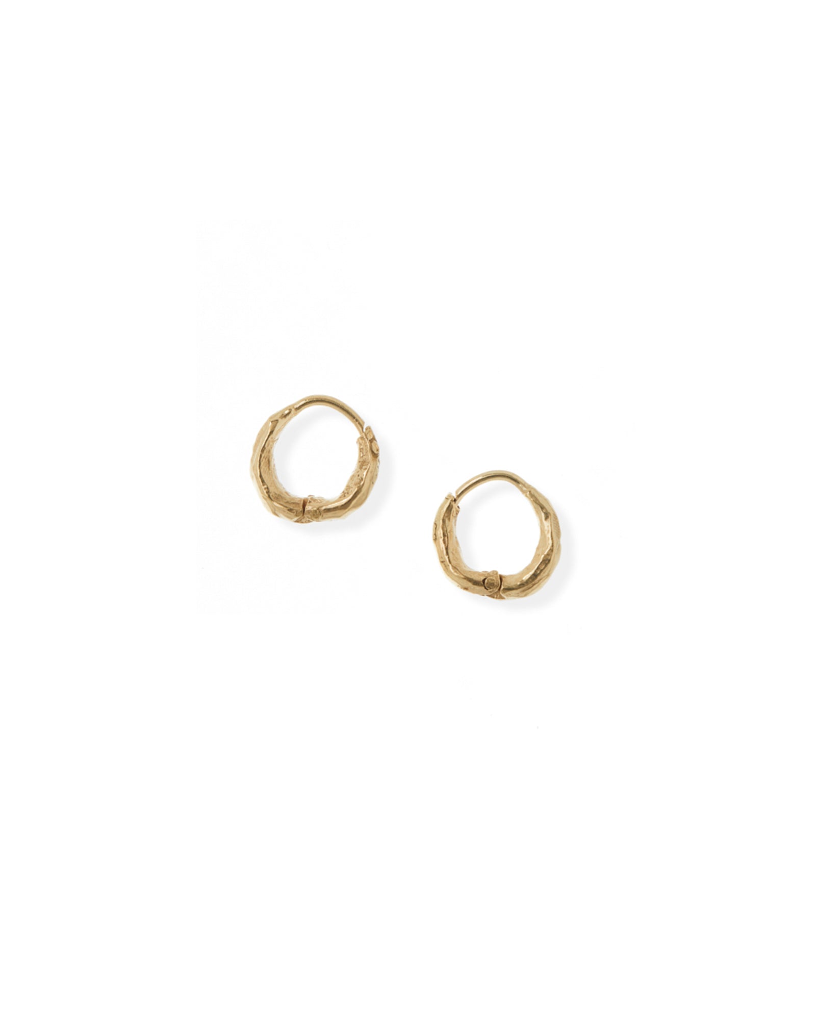 Gold Organic Hoops Micro