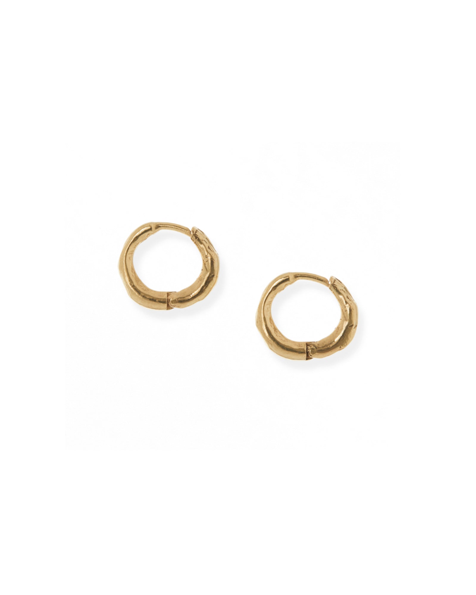 Gold Organic Hoops Small