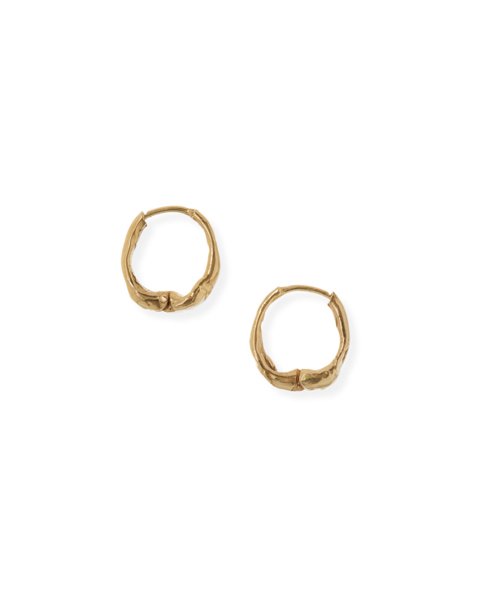 Gold Organic Hoops Medium