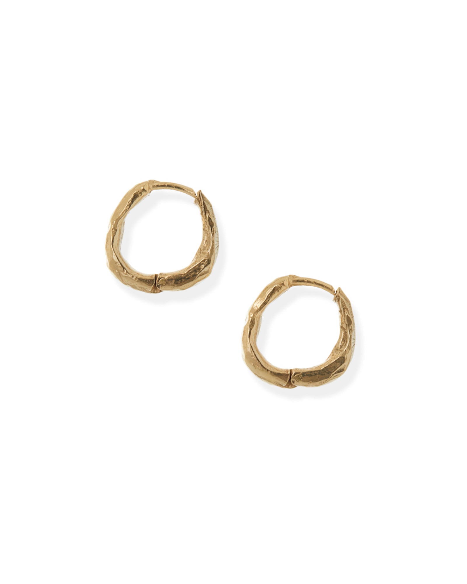 Gold Organic Hoops Large