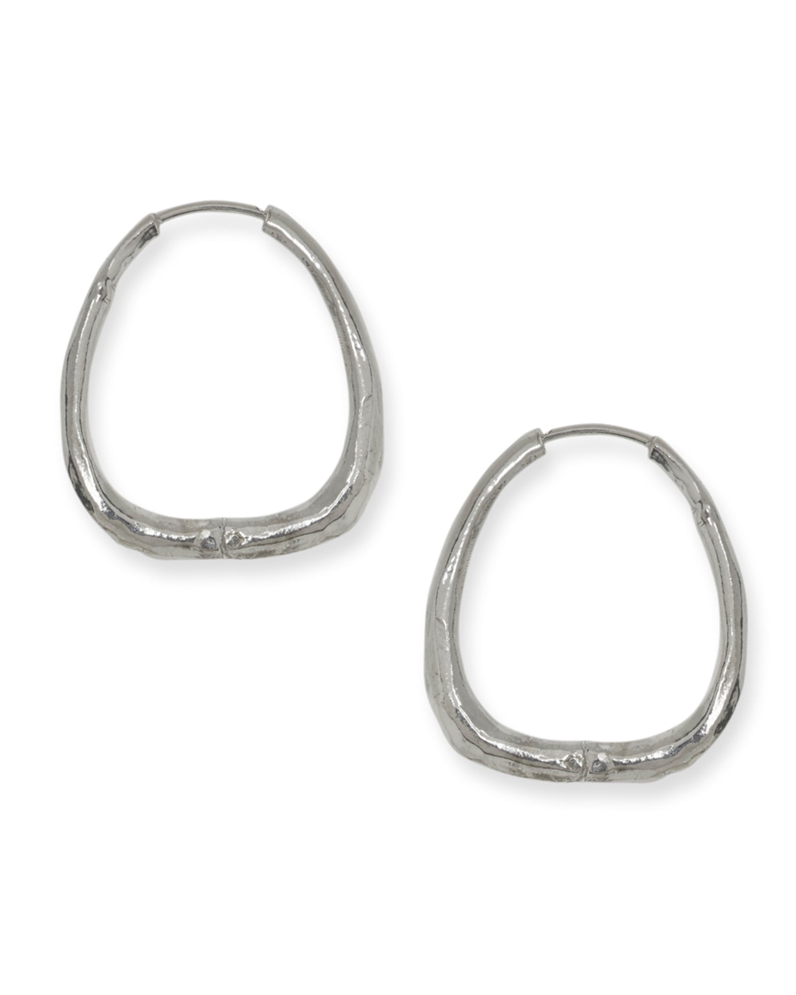 Silver Organic Hoops Very Large
