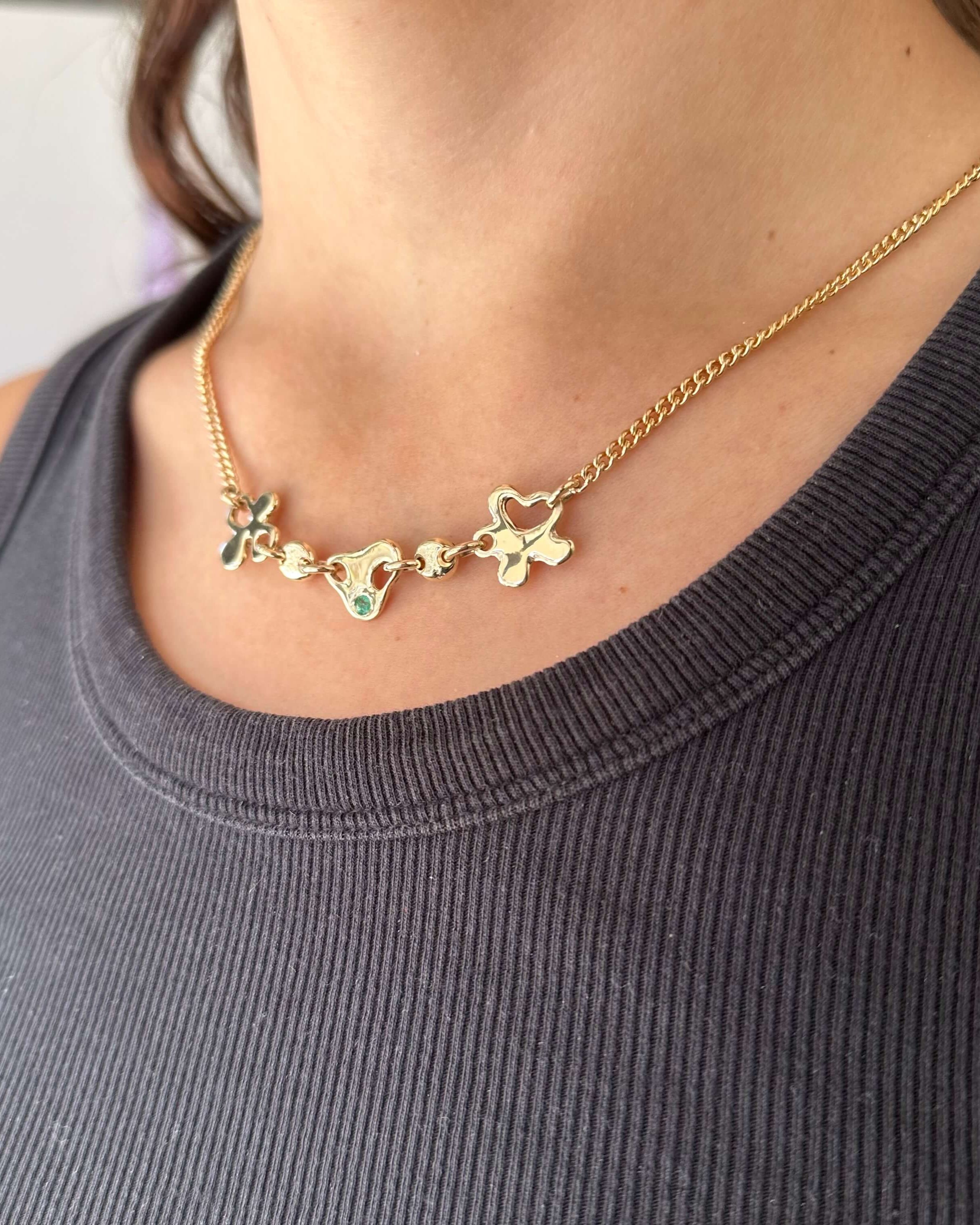 Gold Pebbles and Petals