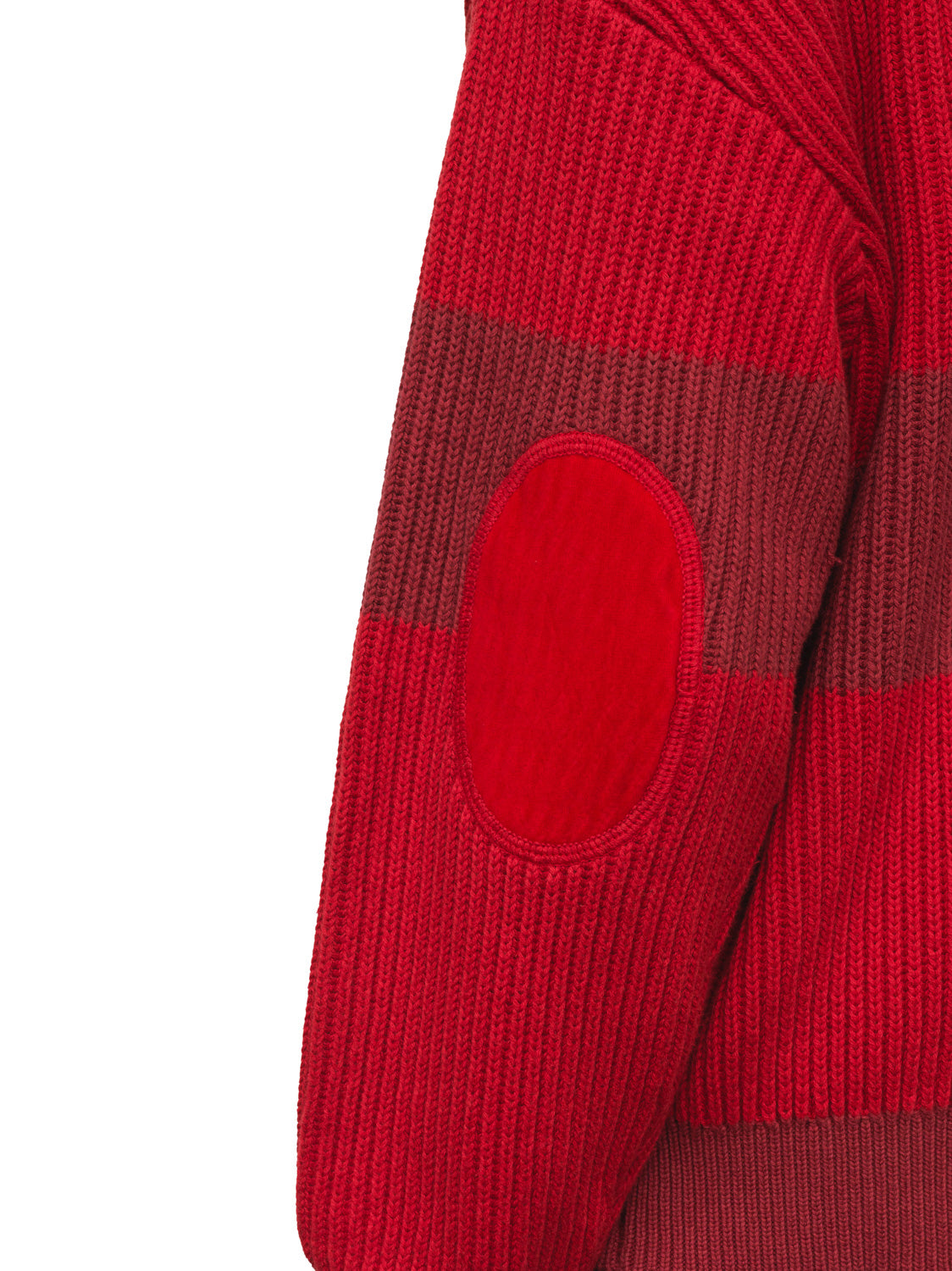Red Knit Zip Cardigan