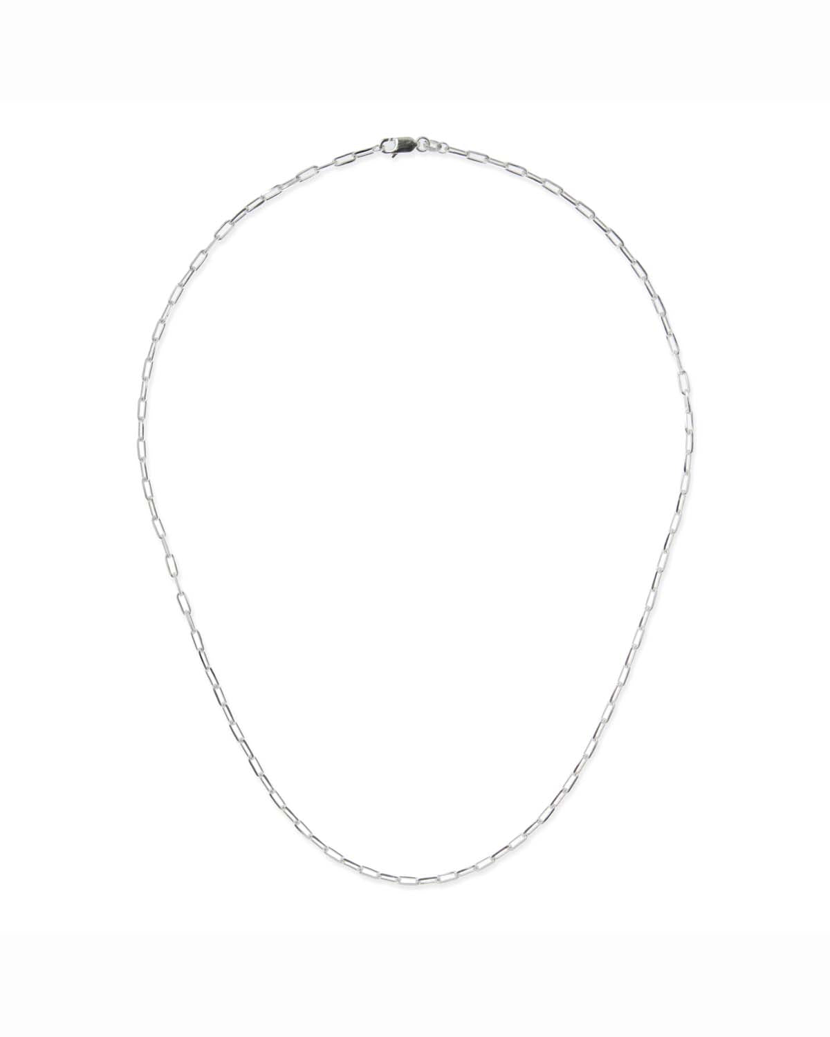 Long Cut Silver Cable Chain
