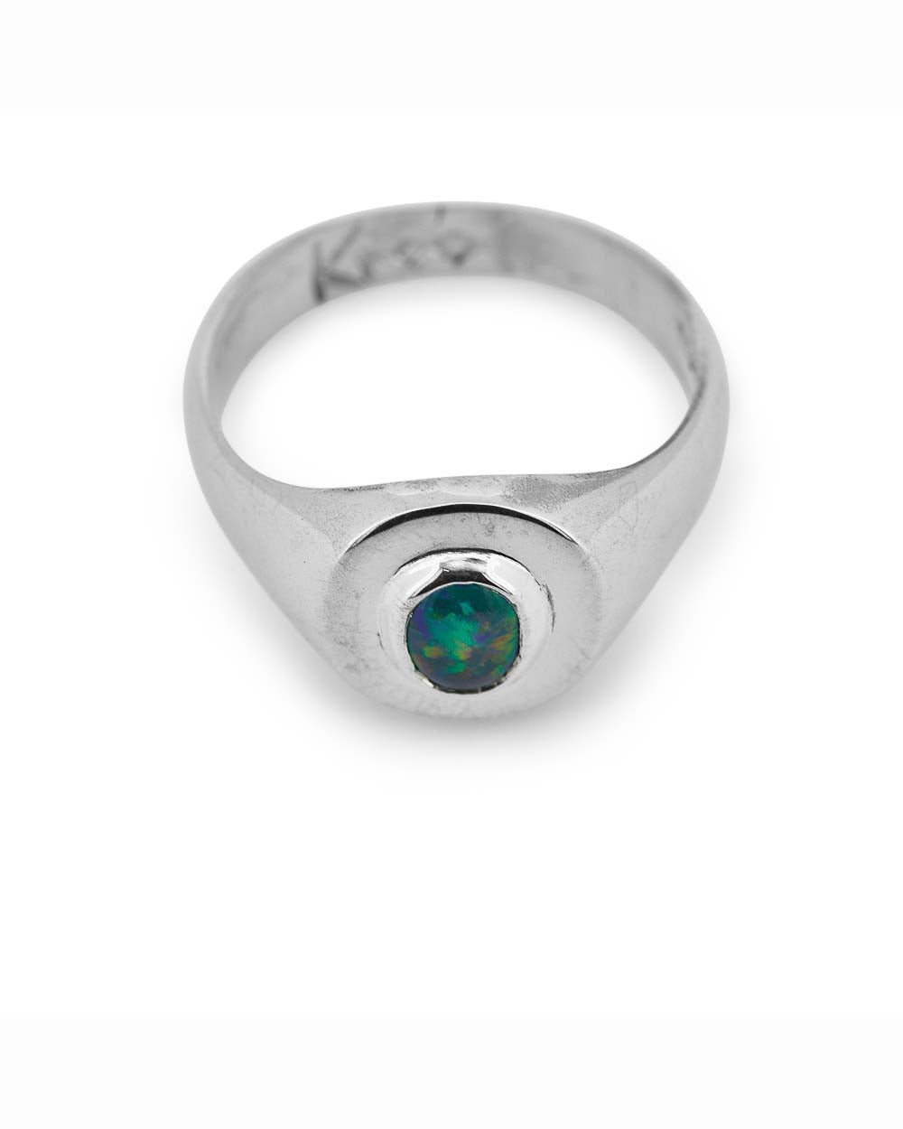 Silver Opal Signet Ring 2