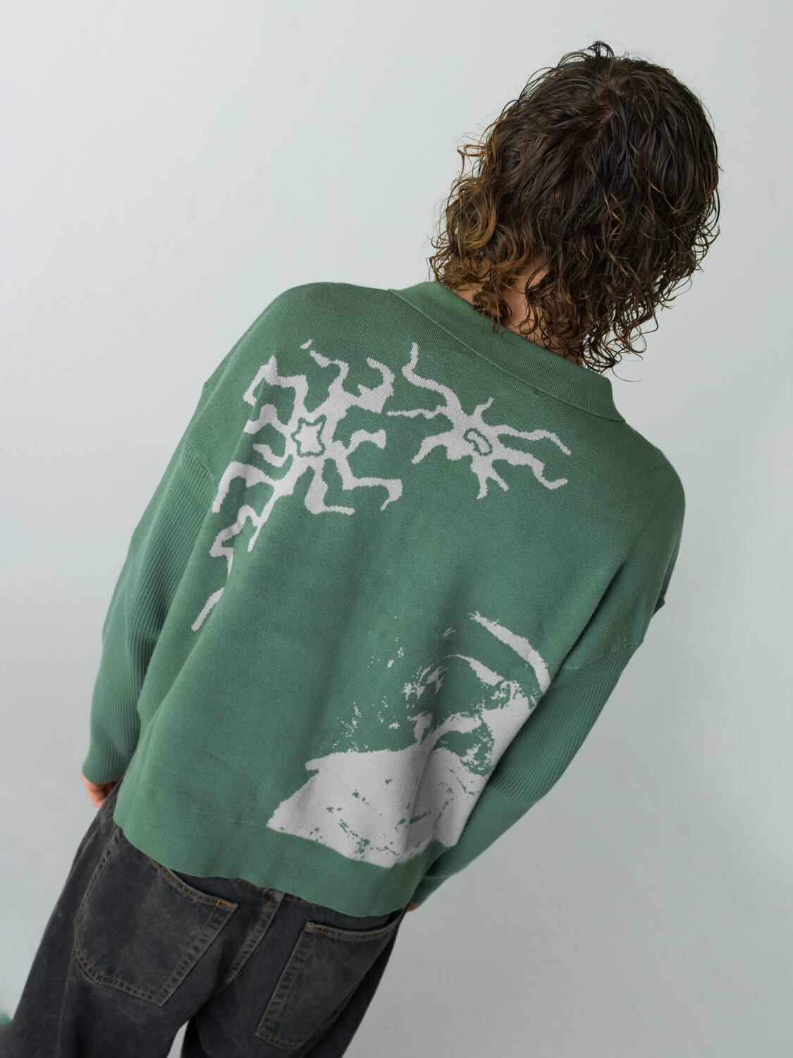 Green Zip Cardigan