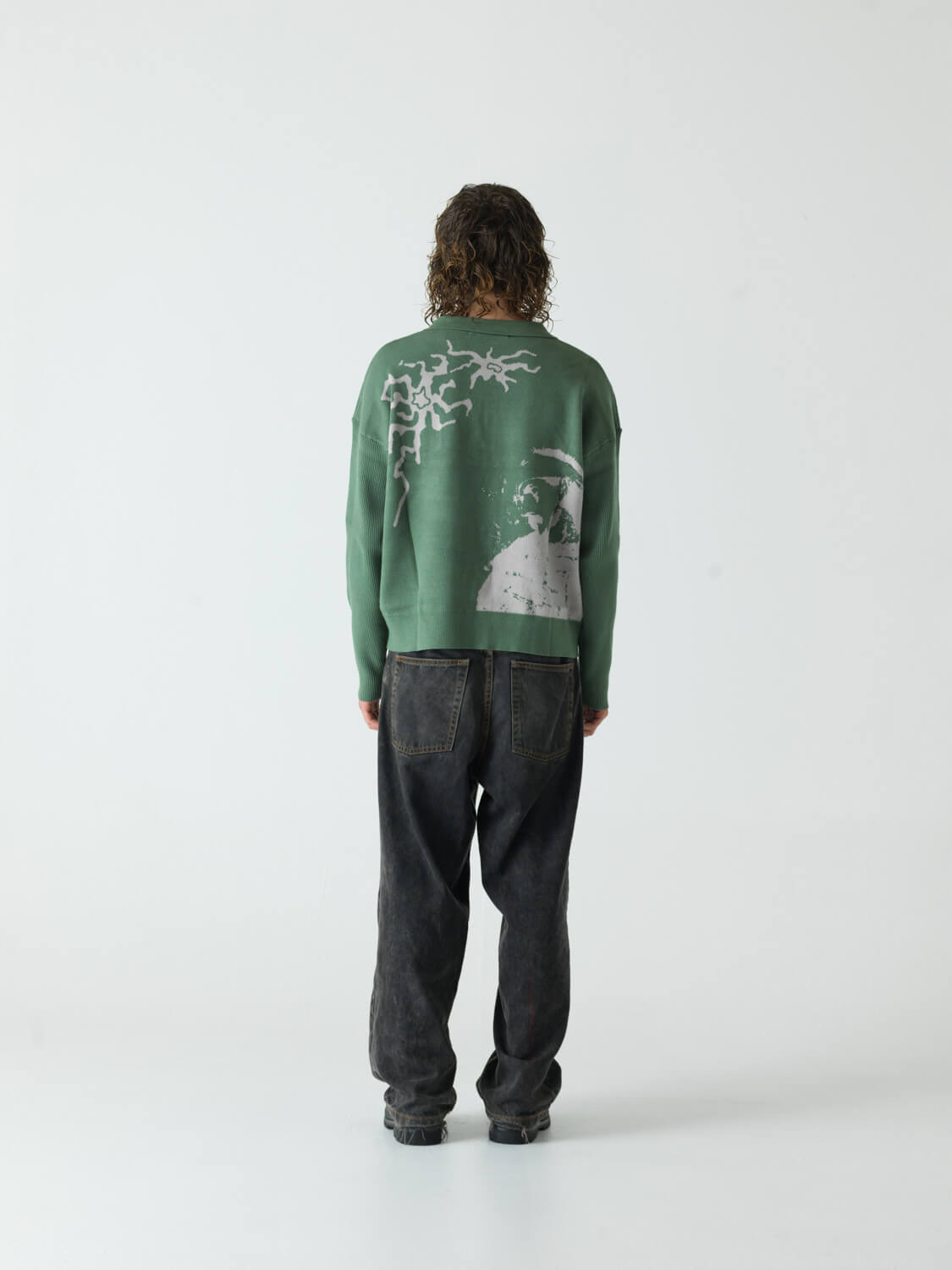 Green Zip Cardigan