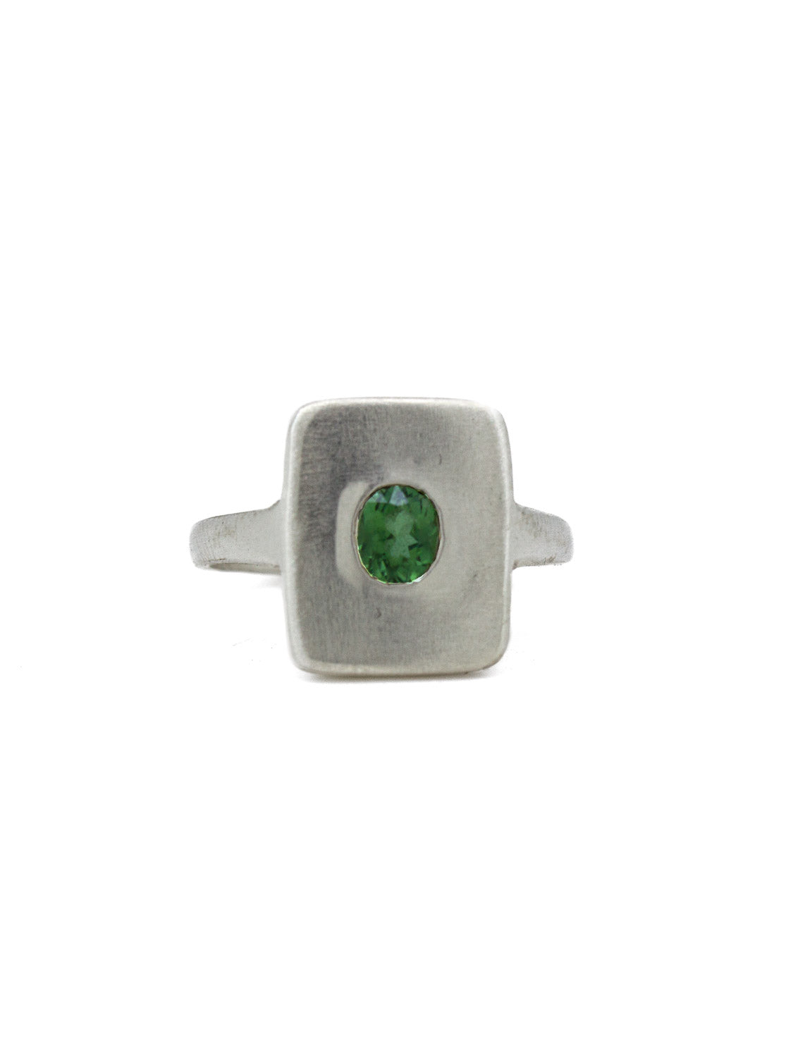 Silver Block Ring
