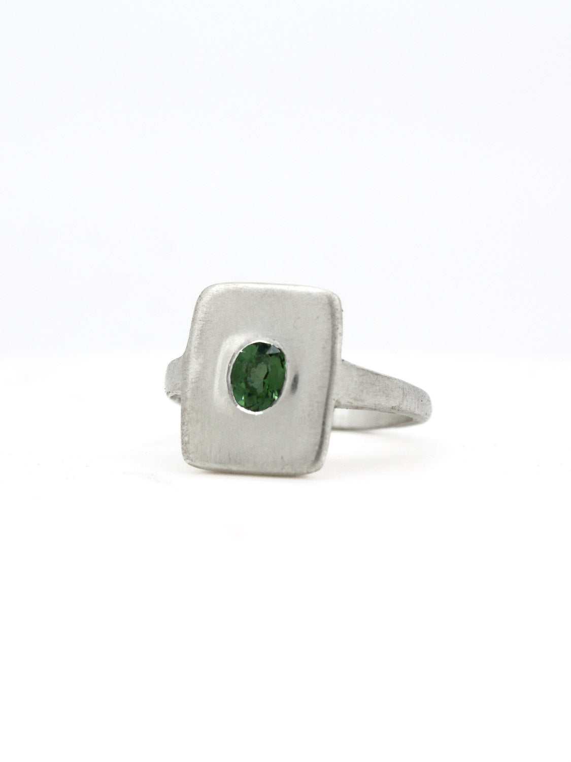 Silver Block Ring