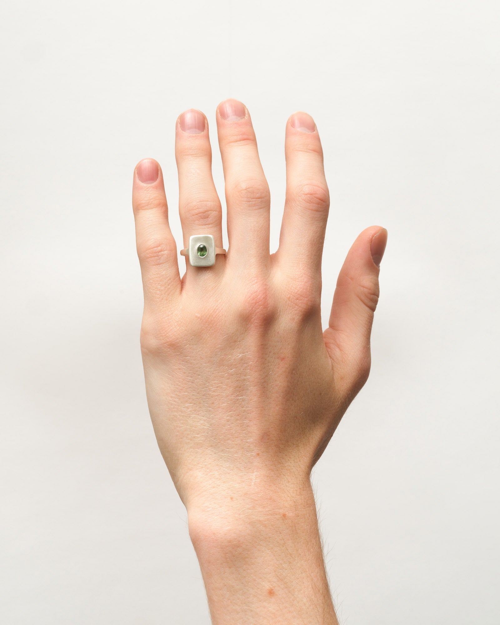 Silver Block Ring