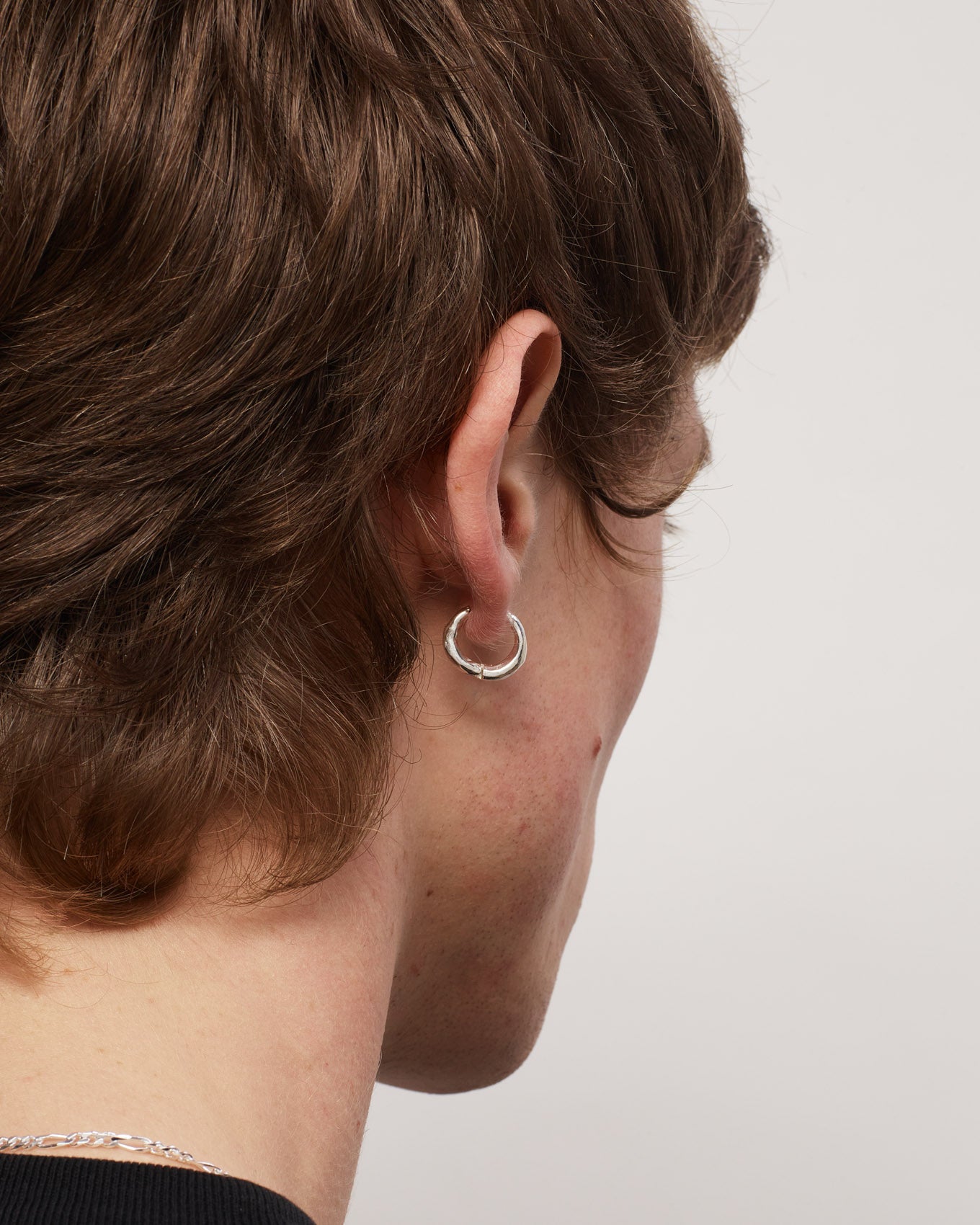 Silver Organic Hoops Small