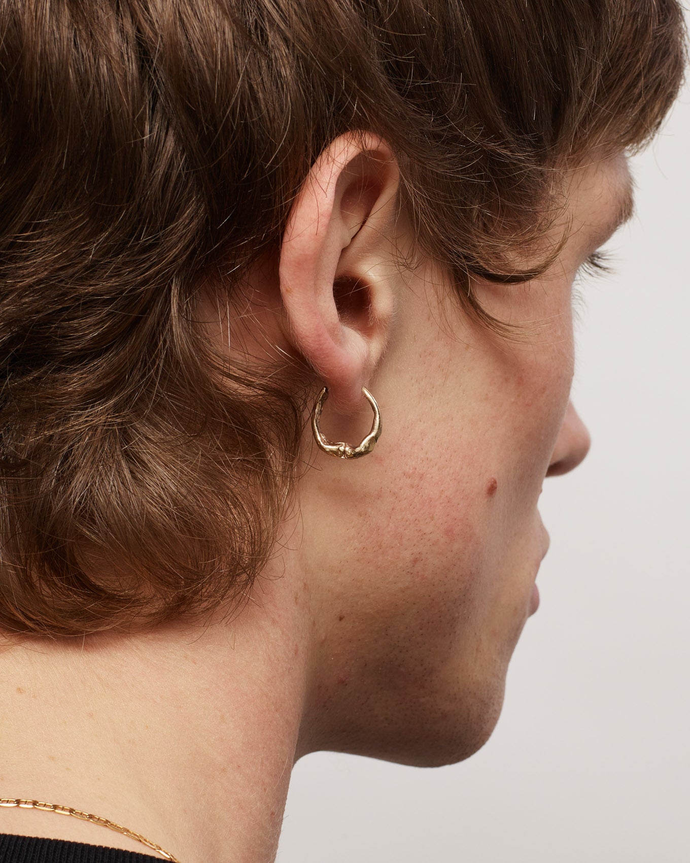 Gold Organic Hoops Medium