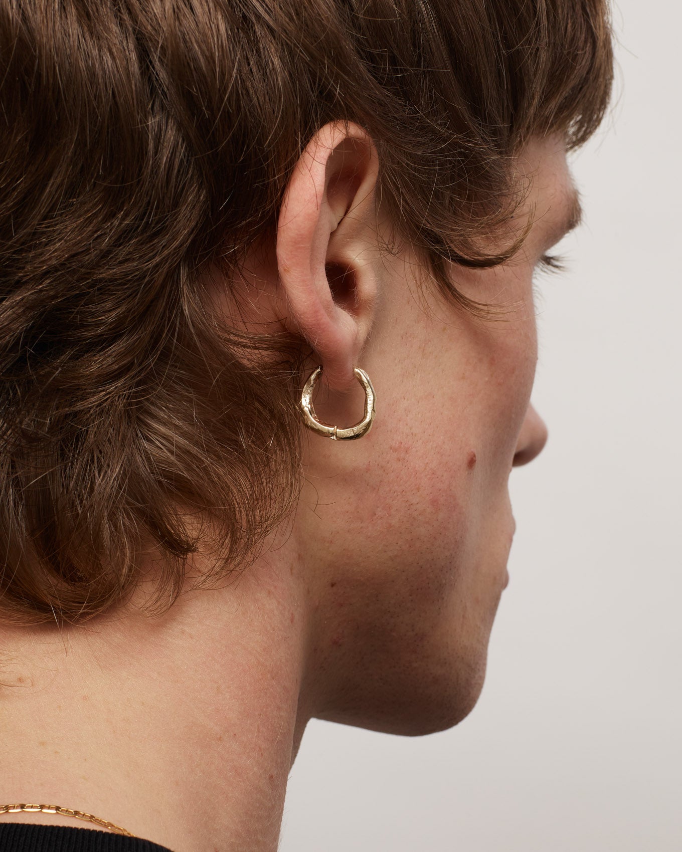 Gold Organic Hoops Large
