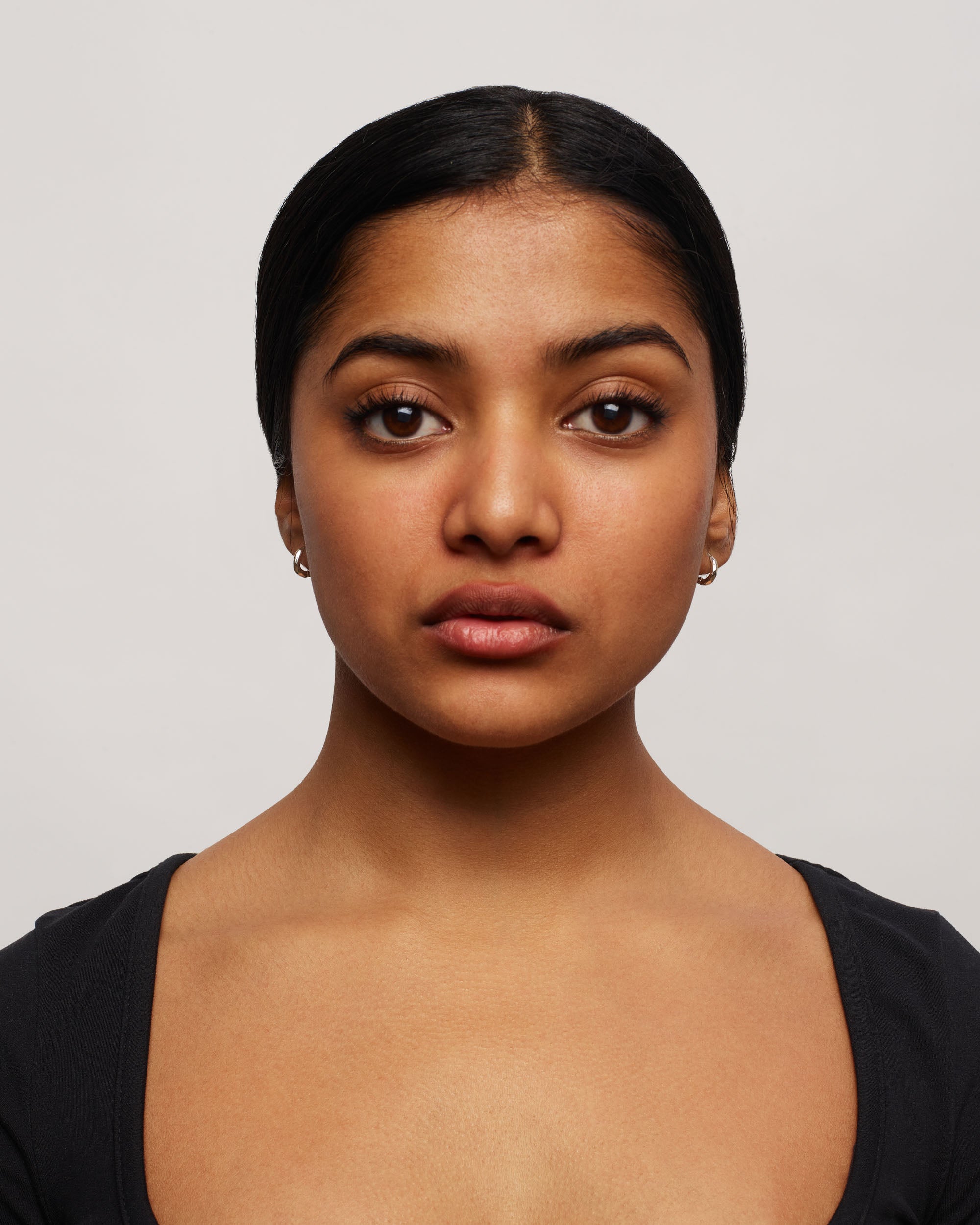 Silver Organic Hoops Micro