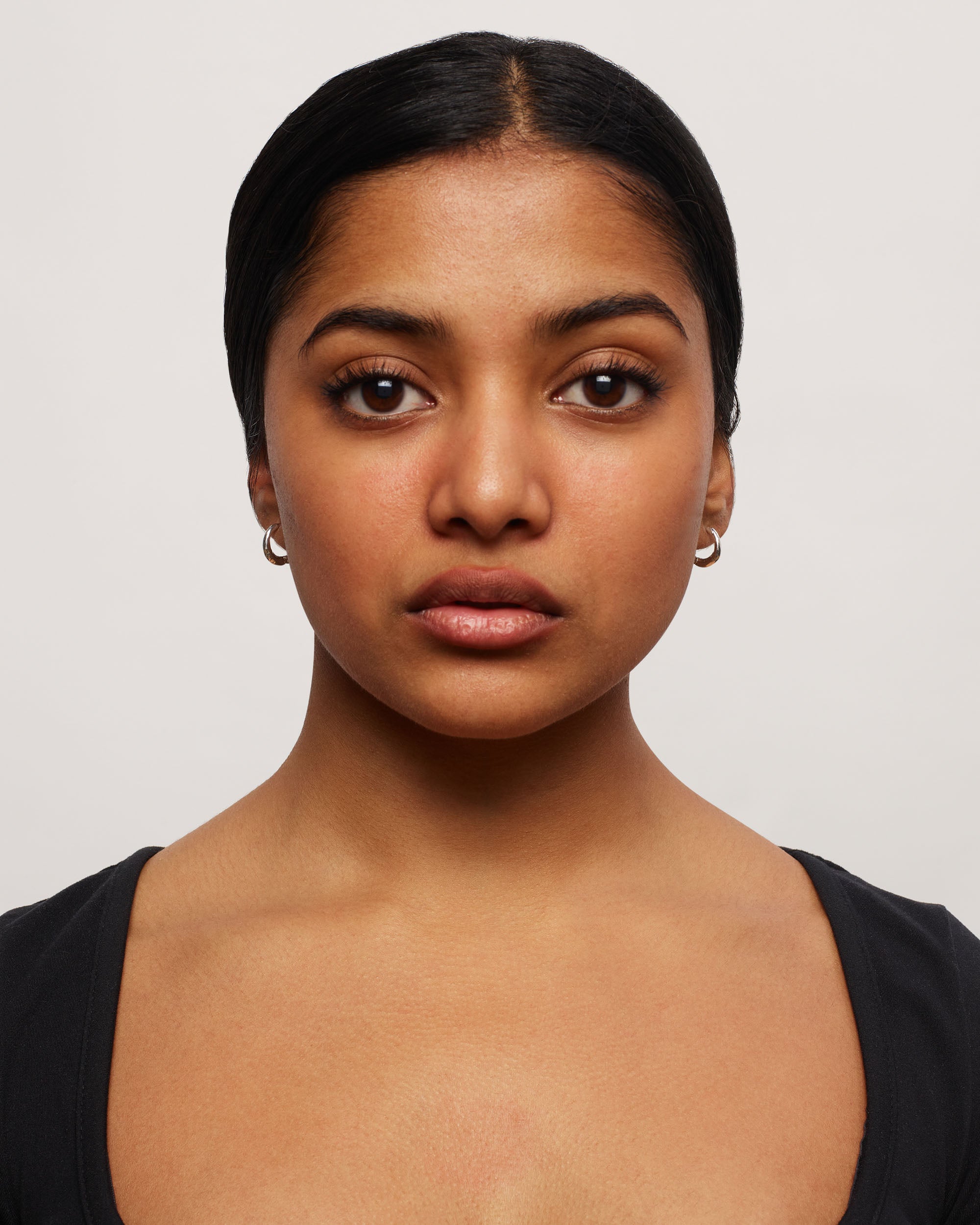 Silver Organic Hoops Small