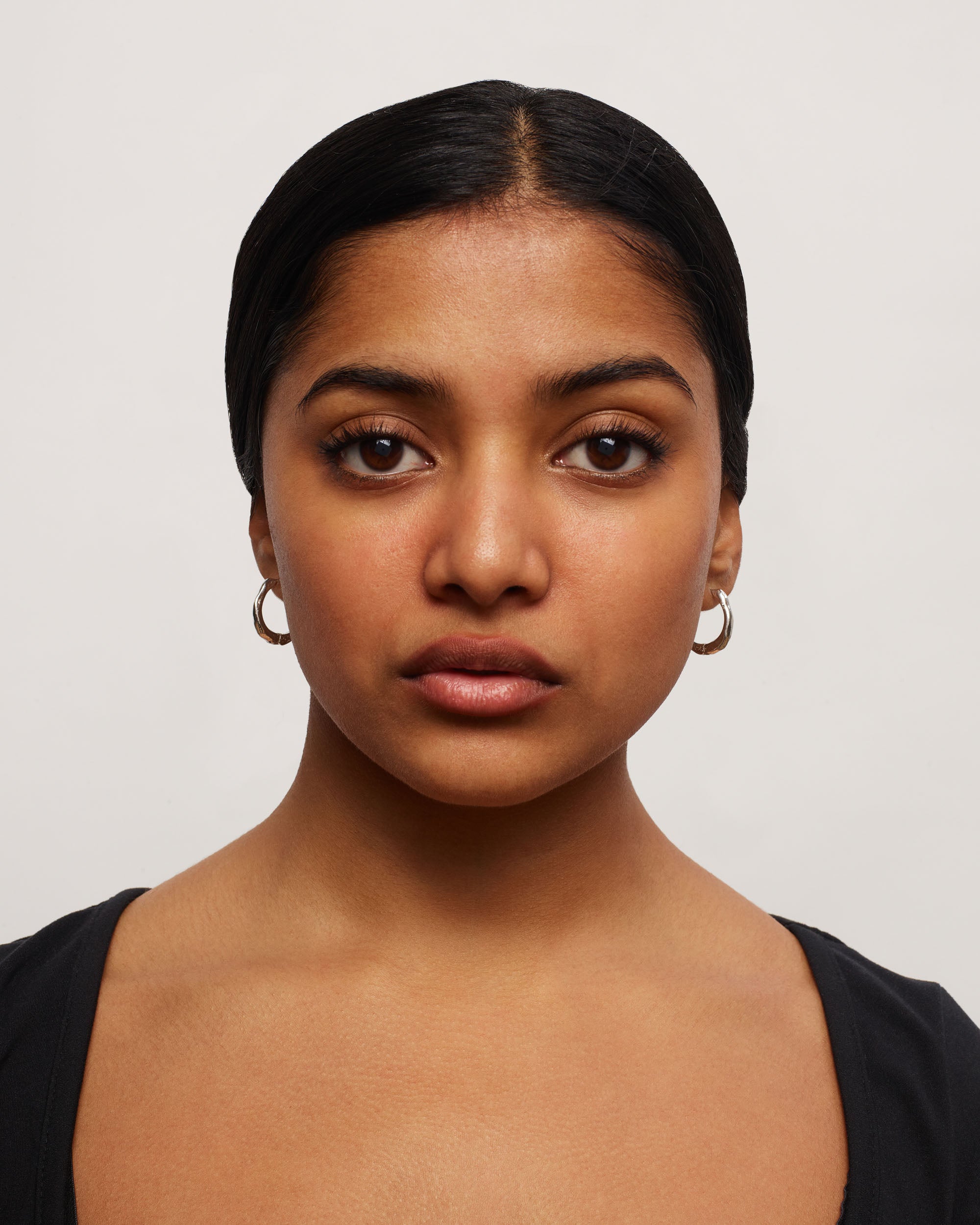 Silver Organic Hoops Extra Large