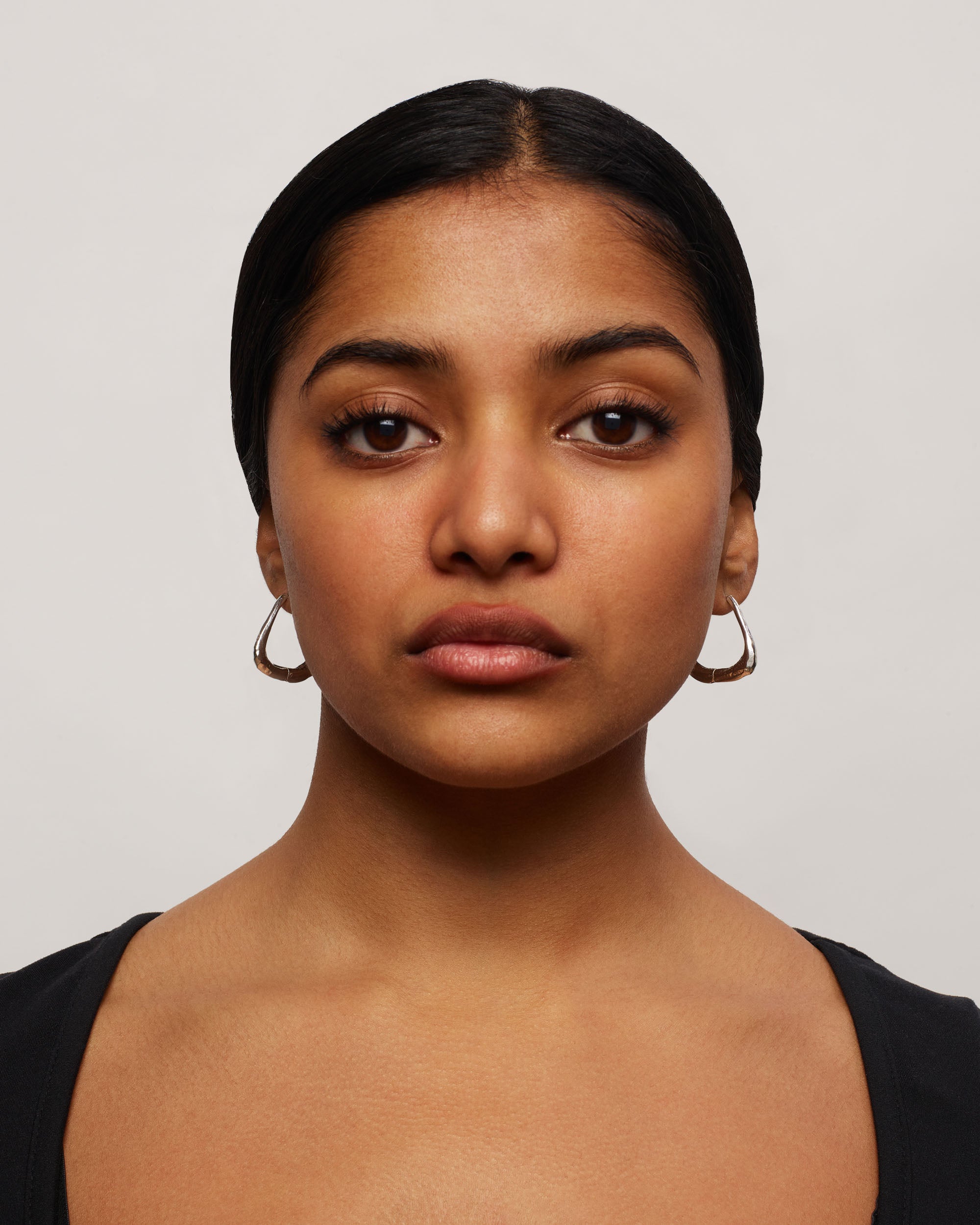 Silver Organic Hoops XXLarge