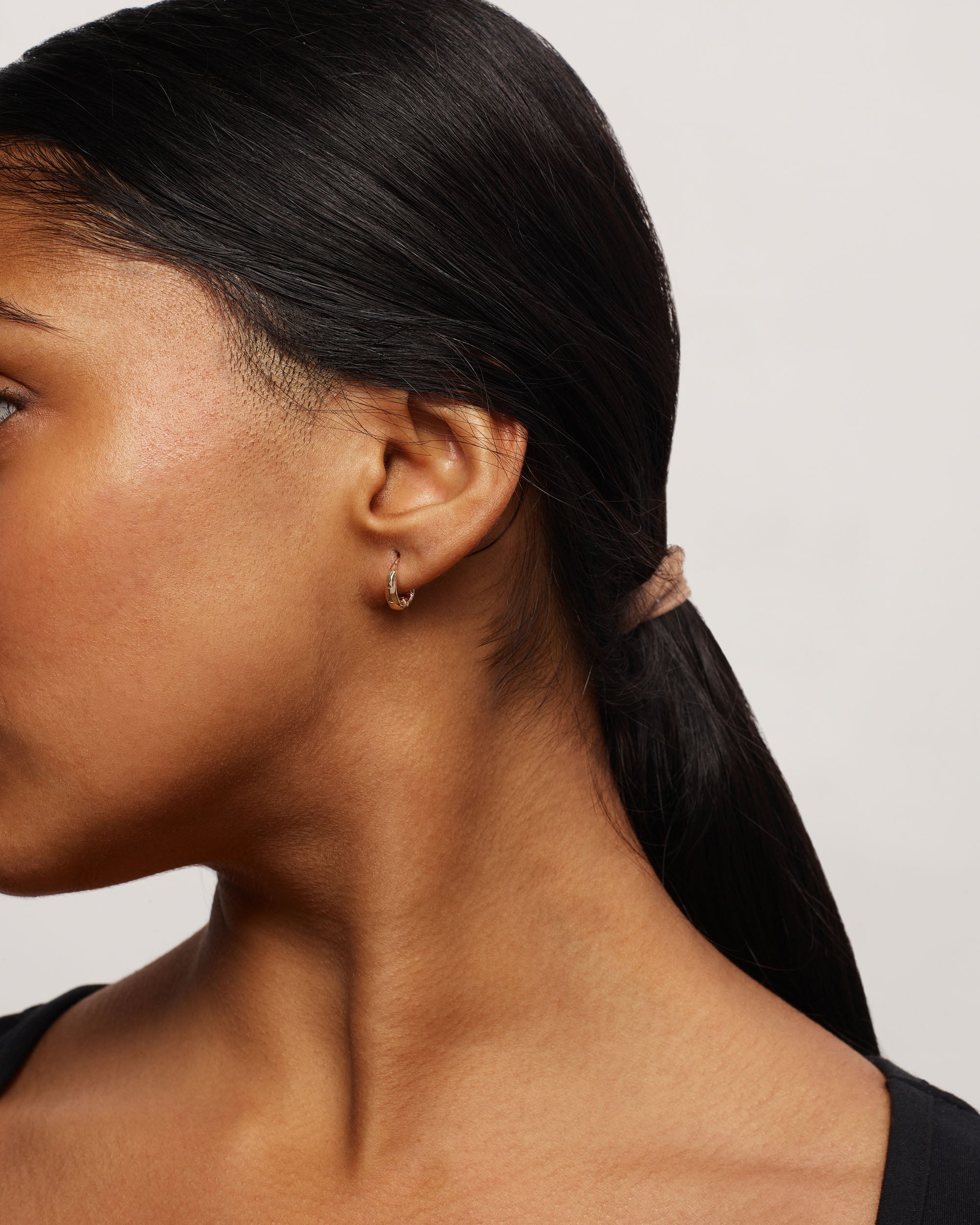 Gold Organic Hoops Micro