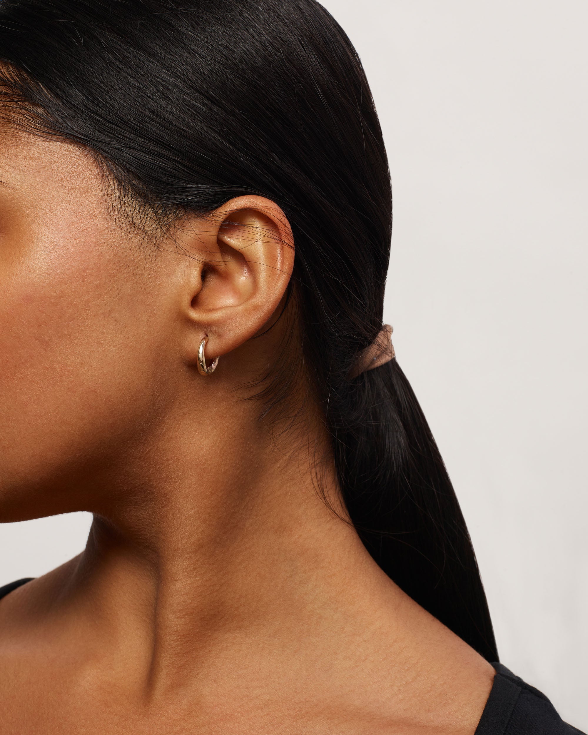 Gold Organic Hoops Small