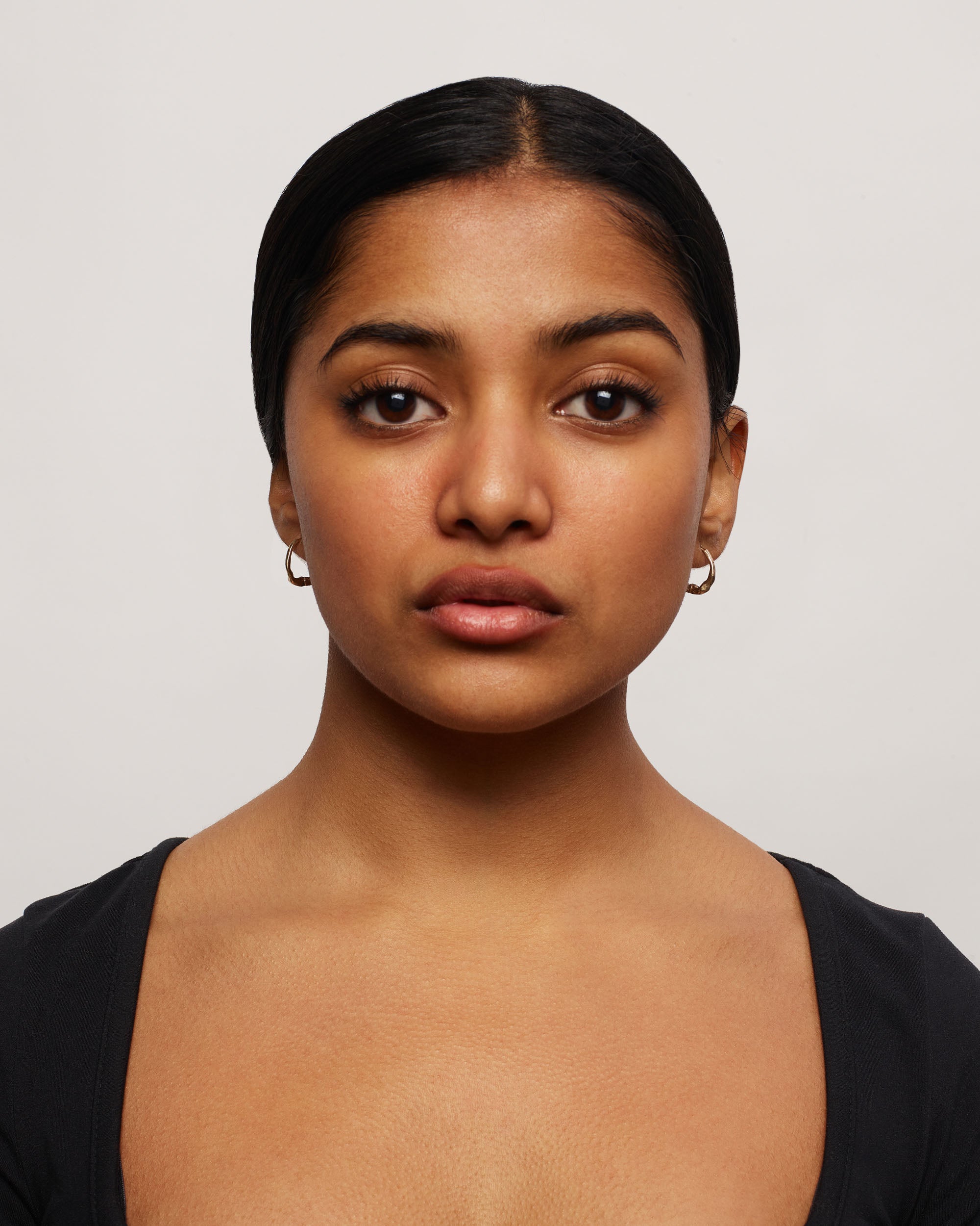 Gold Organic Hoops Medium