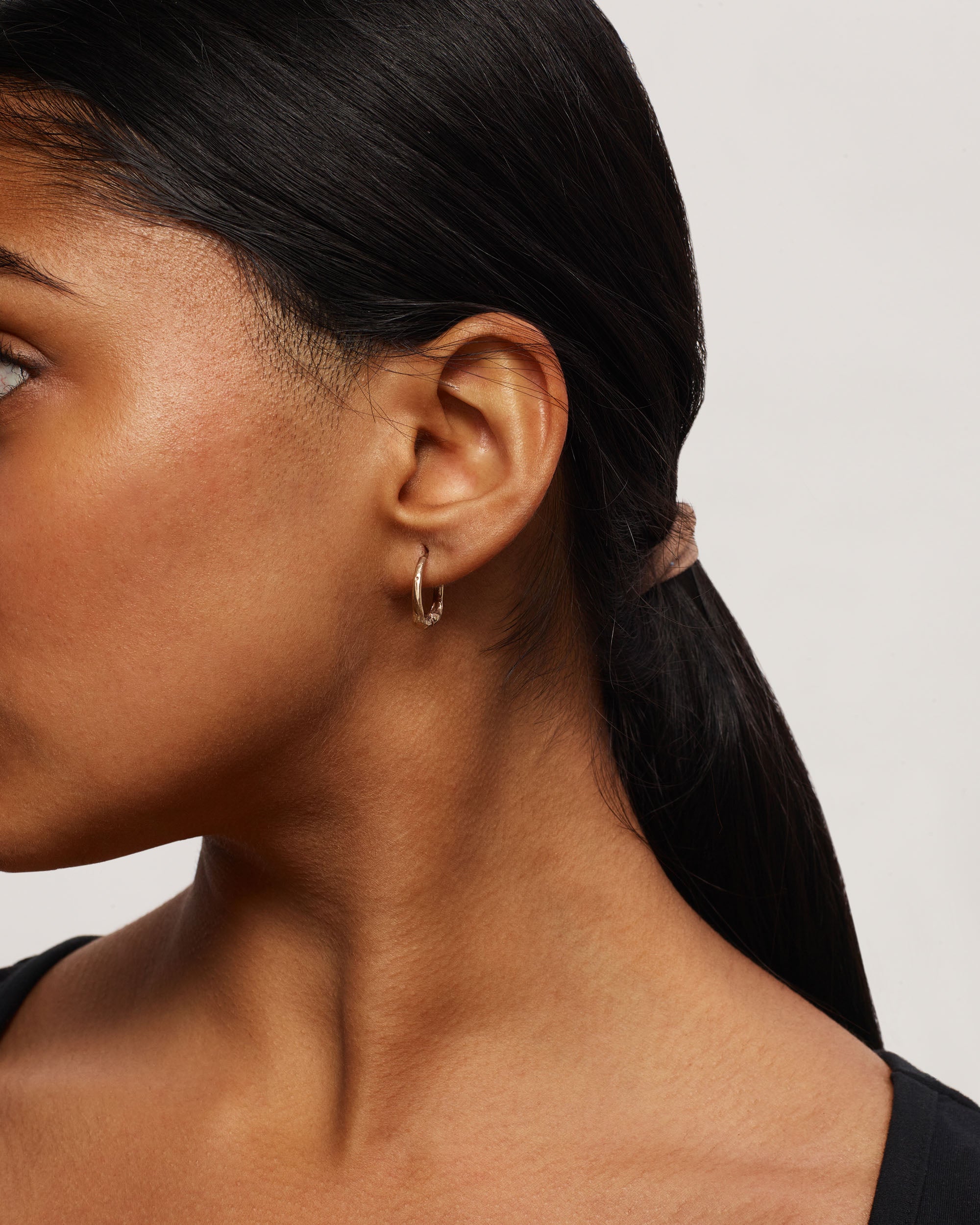 Gold Organic Hoops Medium
