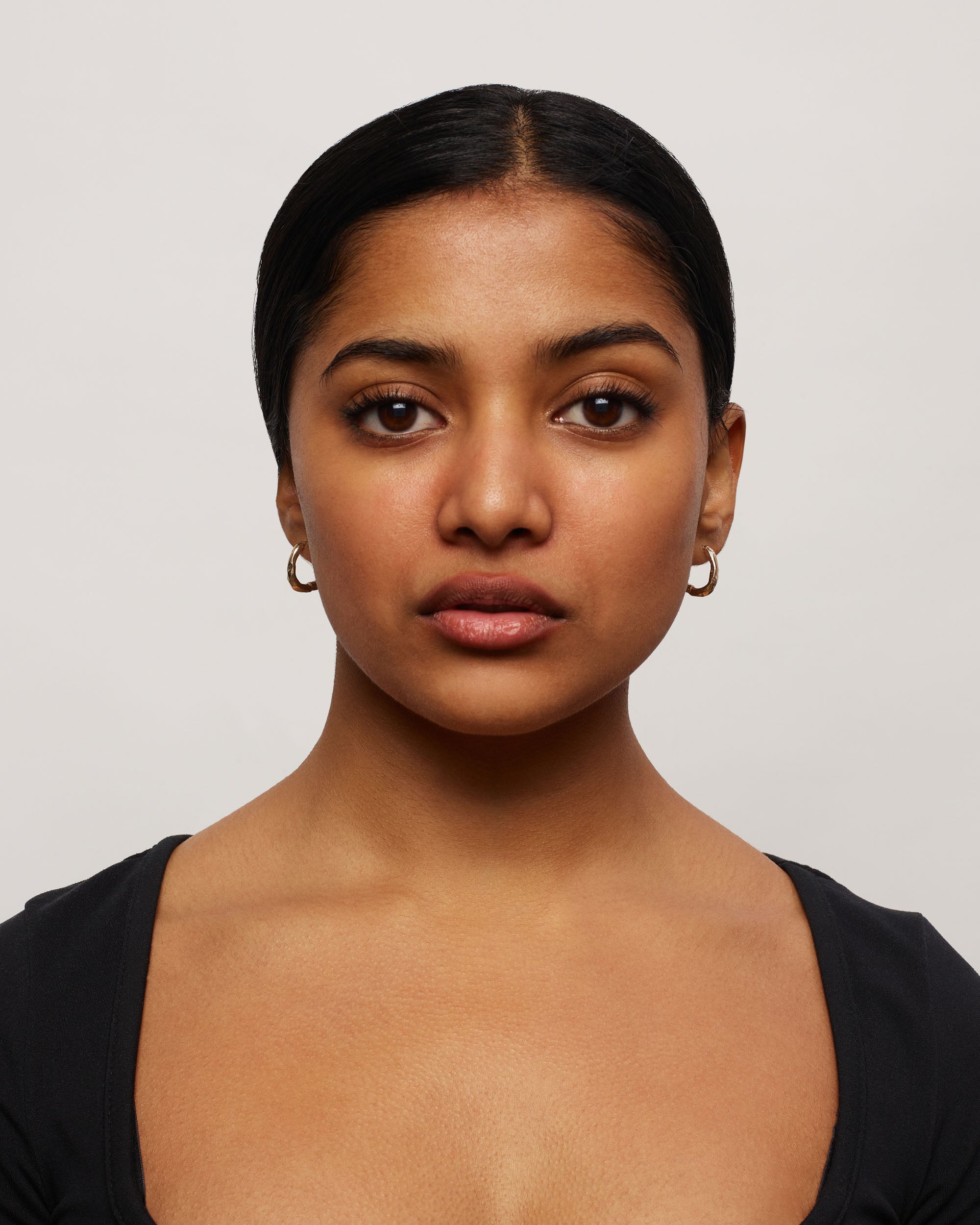 Gold Organic Hoops Large