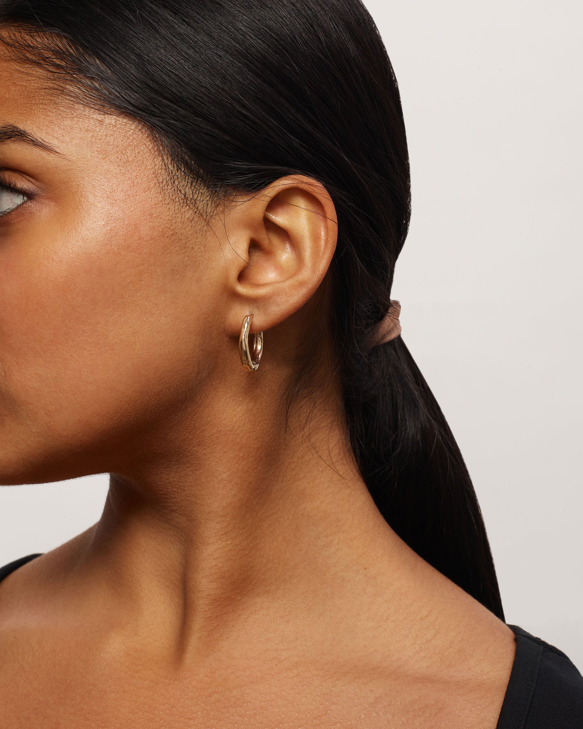 Gold Organic Hoops Extra Large