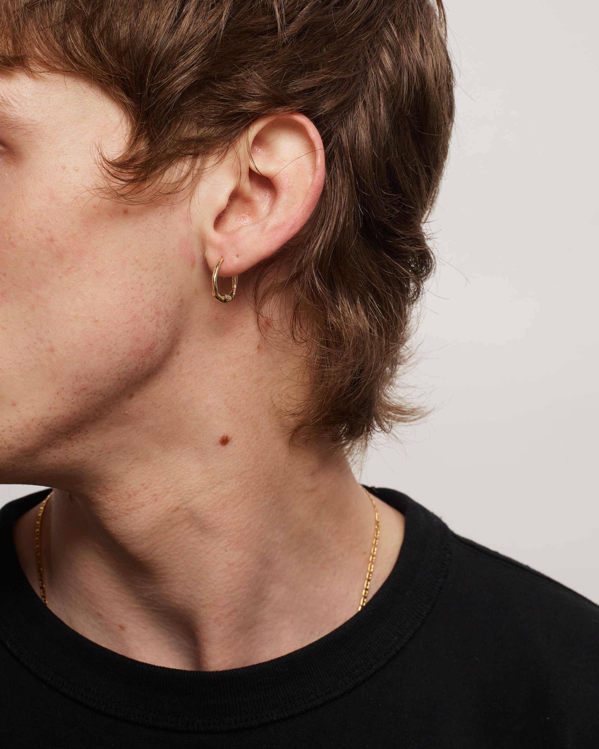 Gold Organic Hoops Medium