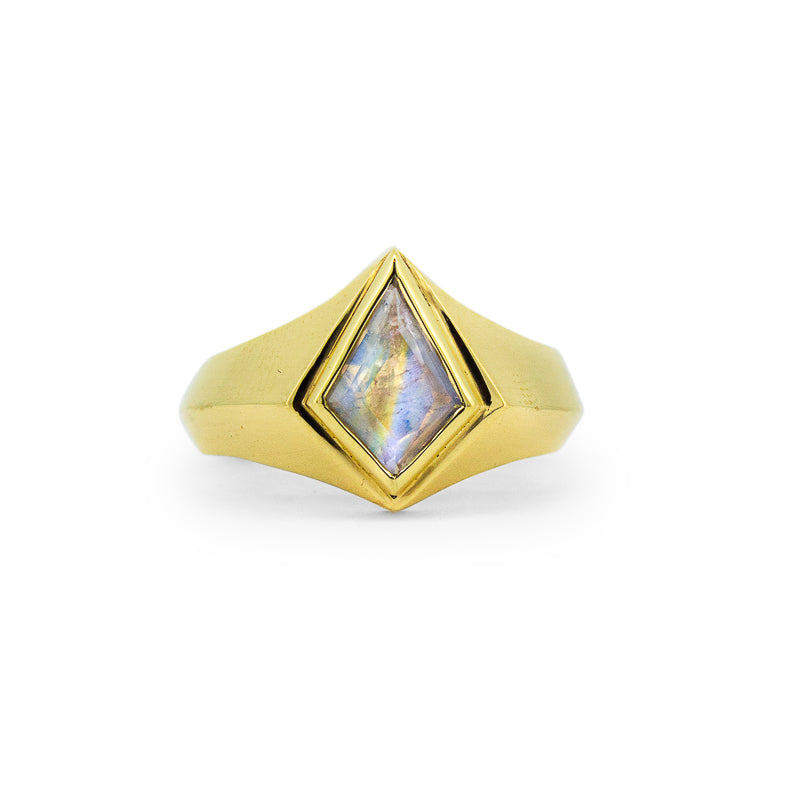 Gold Moonstone Ring